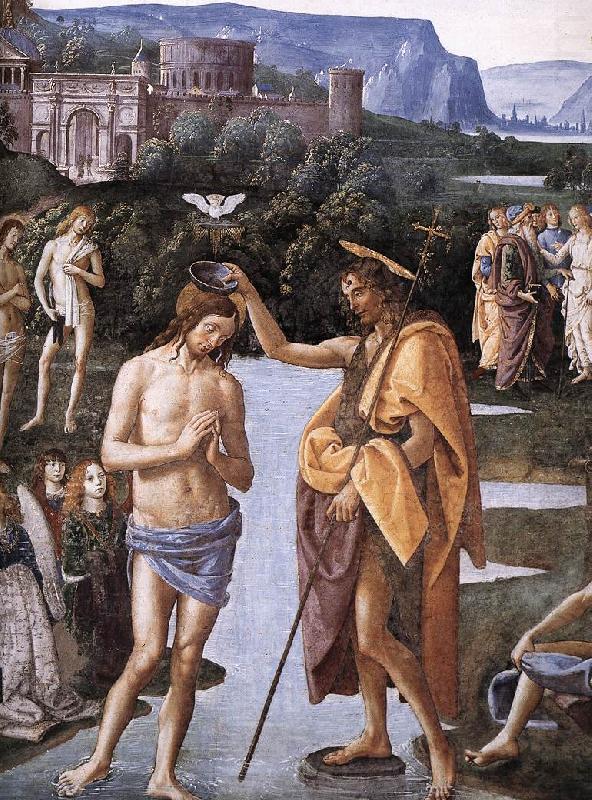 PERUGINO, Pietro Baptism of Christ (detail) a china oil painting image